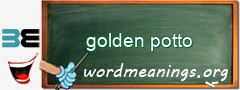 WordMeaning blackboard for golden potto